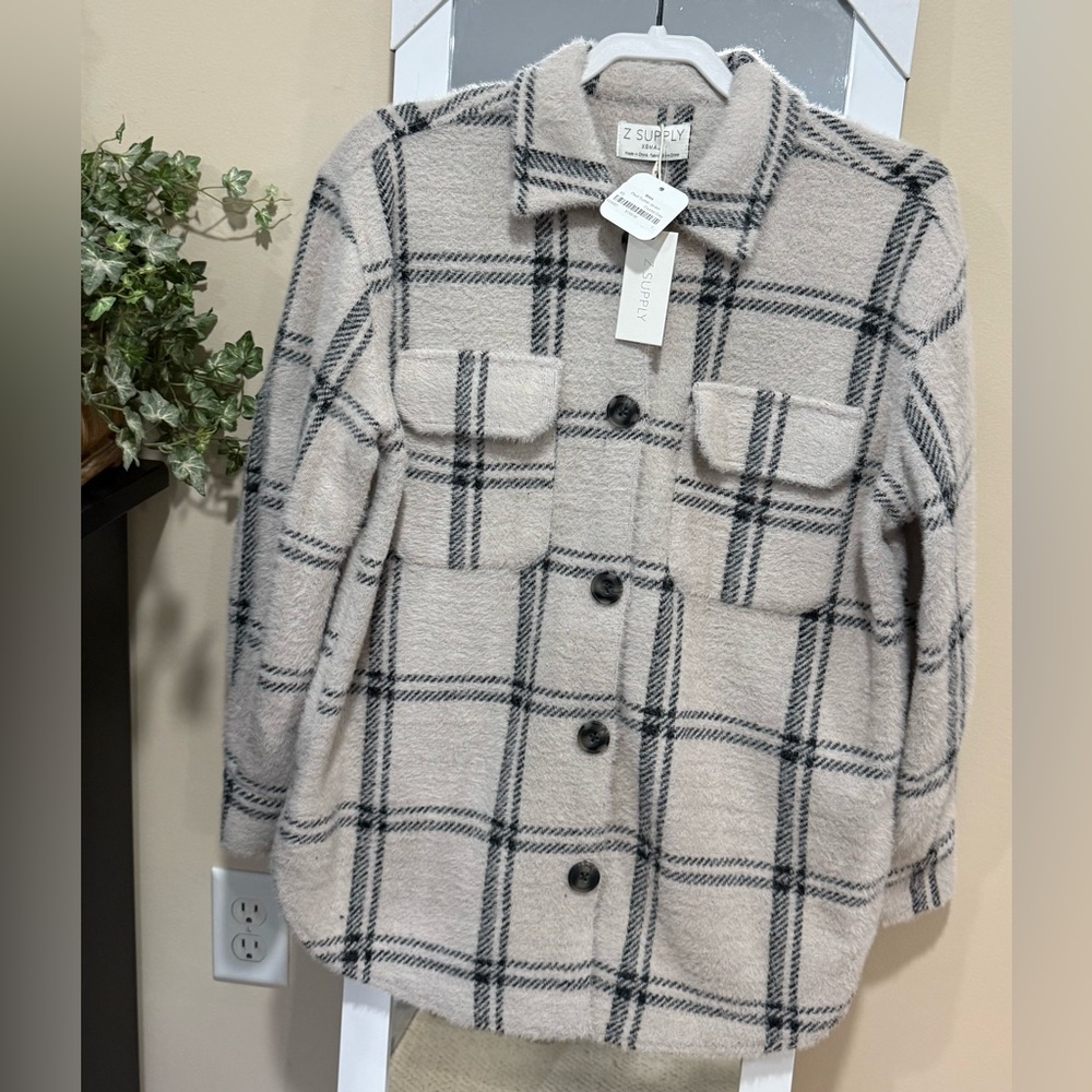 NWT Z Supply Soft Jacket - Cream and Black